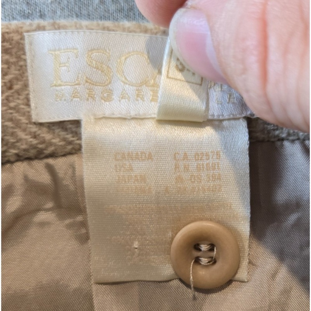 Vtg Escada by Margaretha Ley‎ Mini Skirt Womens 34/4 Beige Pencil Wool Cashmere - Picture 5 of 12